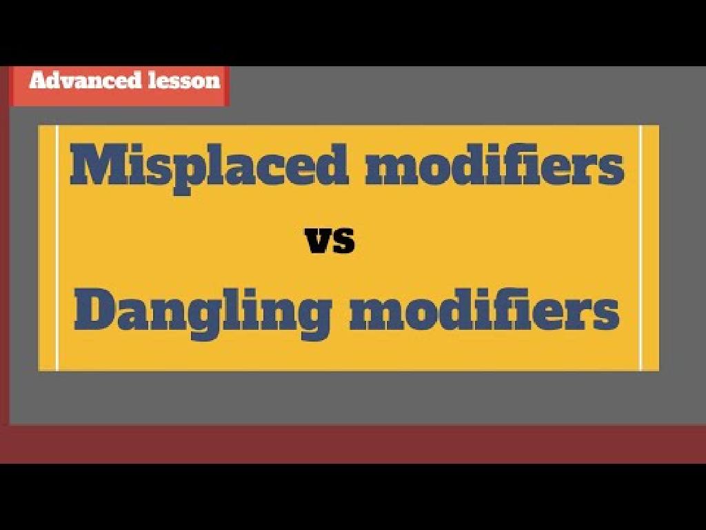 Misplaced-Modifiers