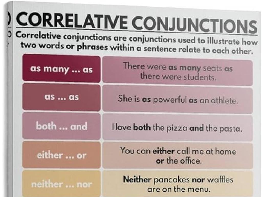 Conjunctions