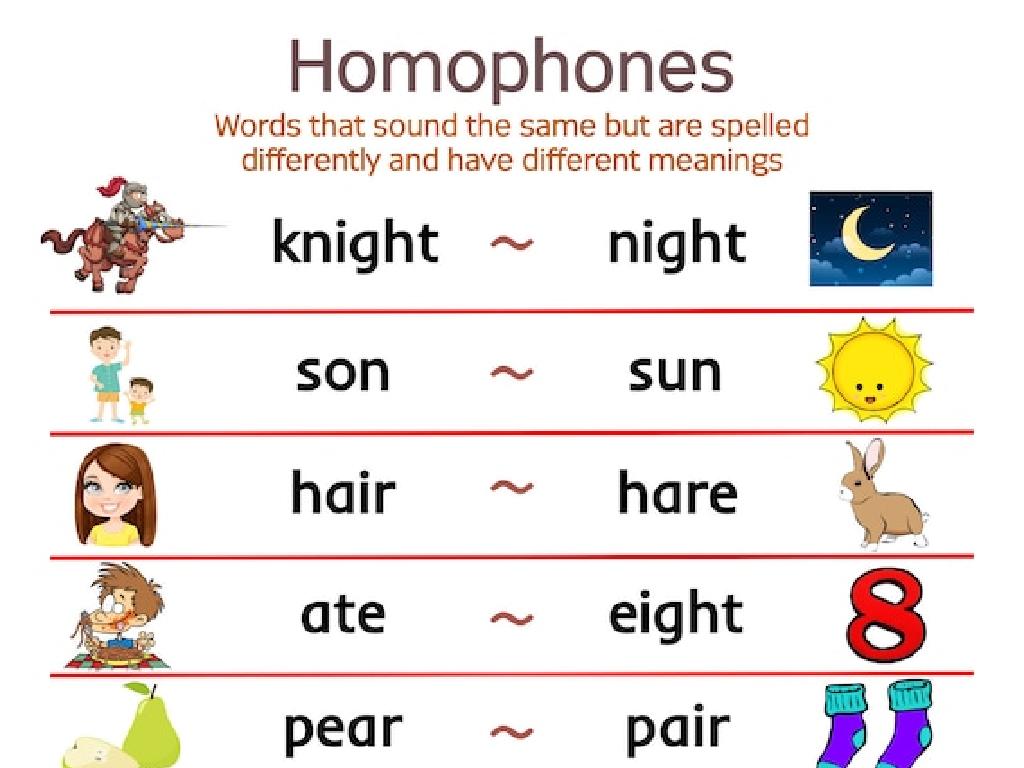 Homophones