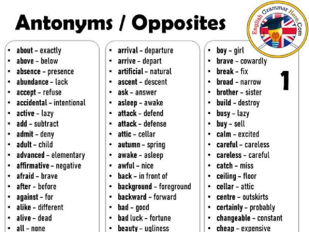 Synonyms-And-Antonyms