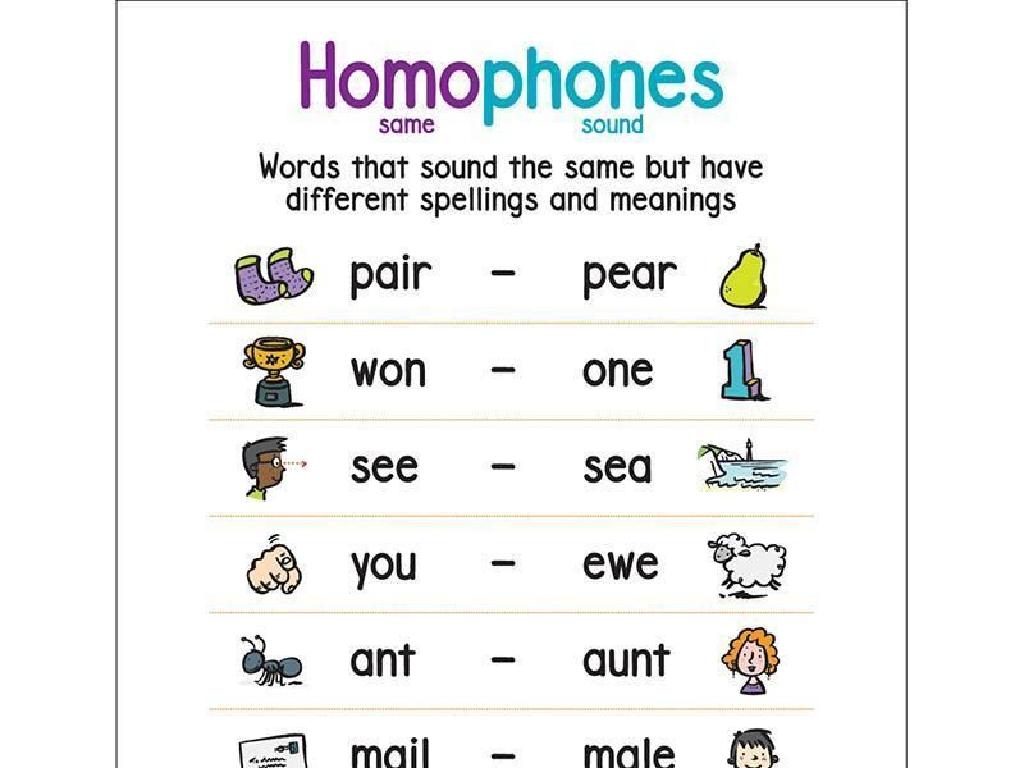 Homophones