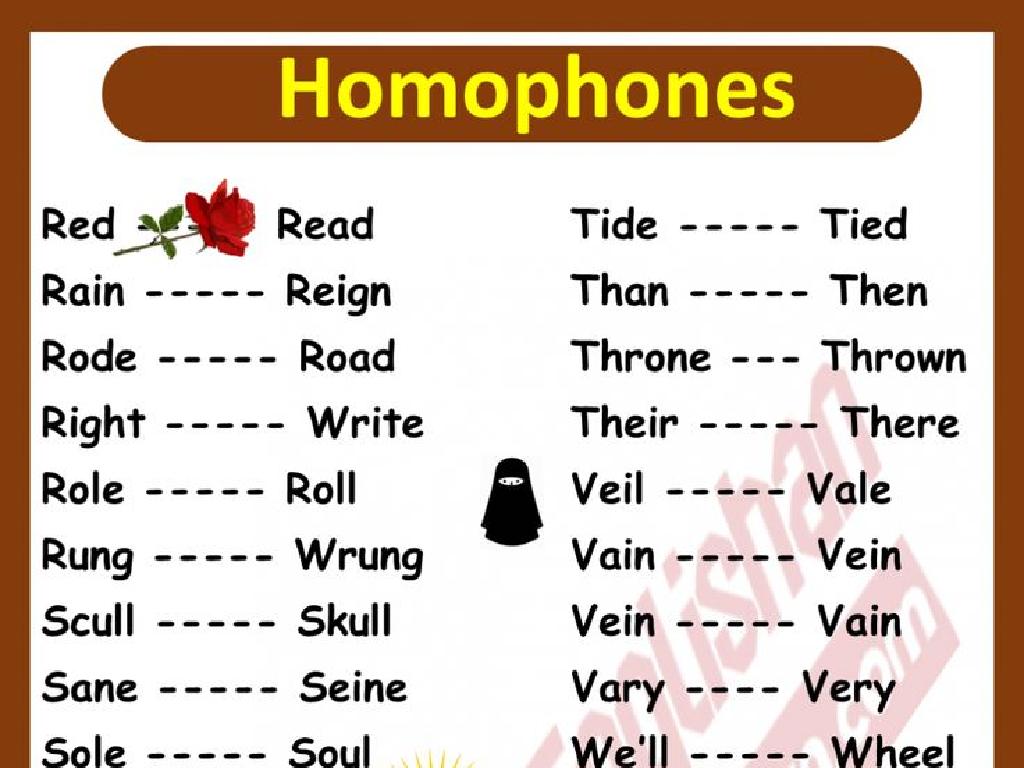 Homophones