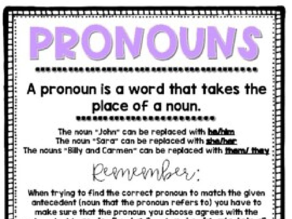 Pronouns-And-Antecedents